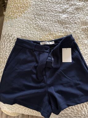 Redy Navy High-Rise Tailored Women's Shorts